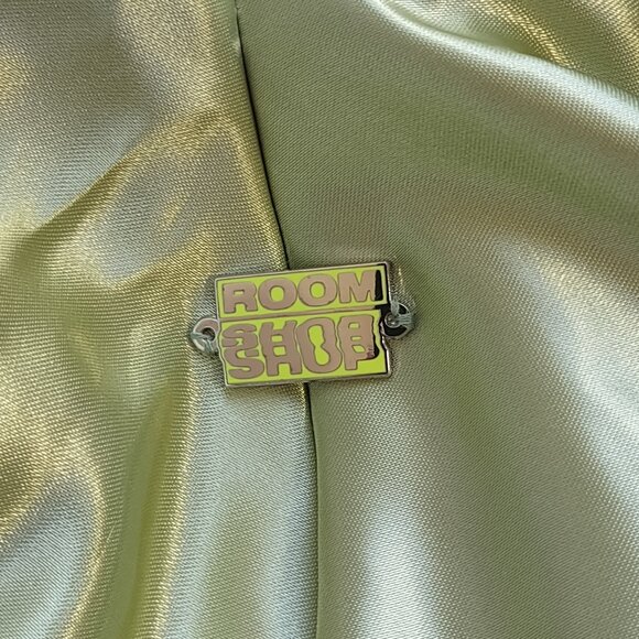 Room Shop Bounce Baguette Bag Mini Satin Hobo Bag Yellow-Green 16" x 9" One Size - Picture 2 of 5